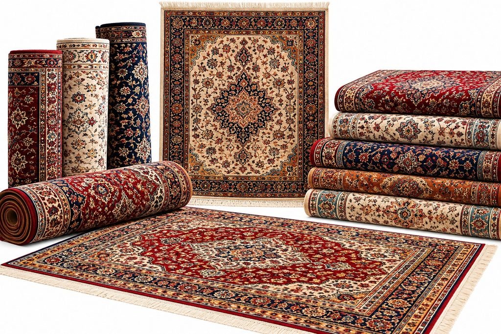 Oriental and Persian rugs in traditional patterns and colors
